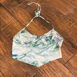 SHEIN Multicolor Marble Crop Top